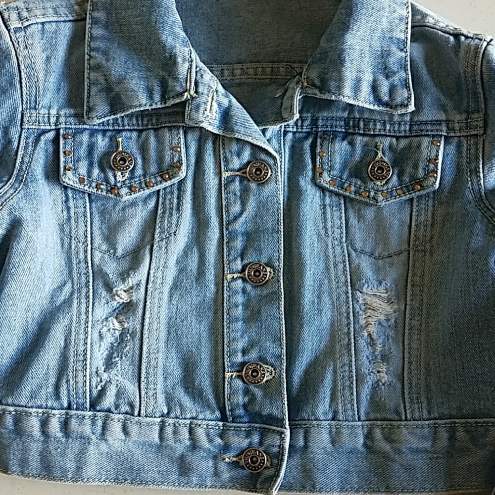 Distressed Jean Jacket - Picture 2 of 5